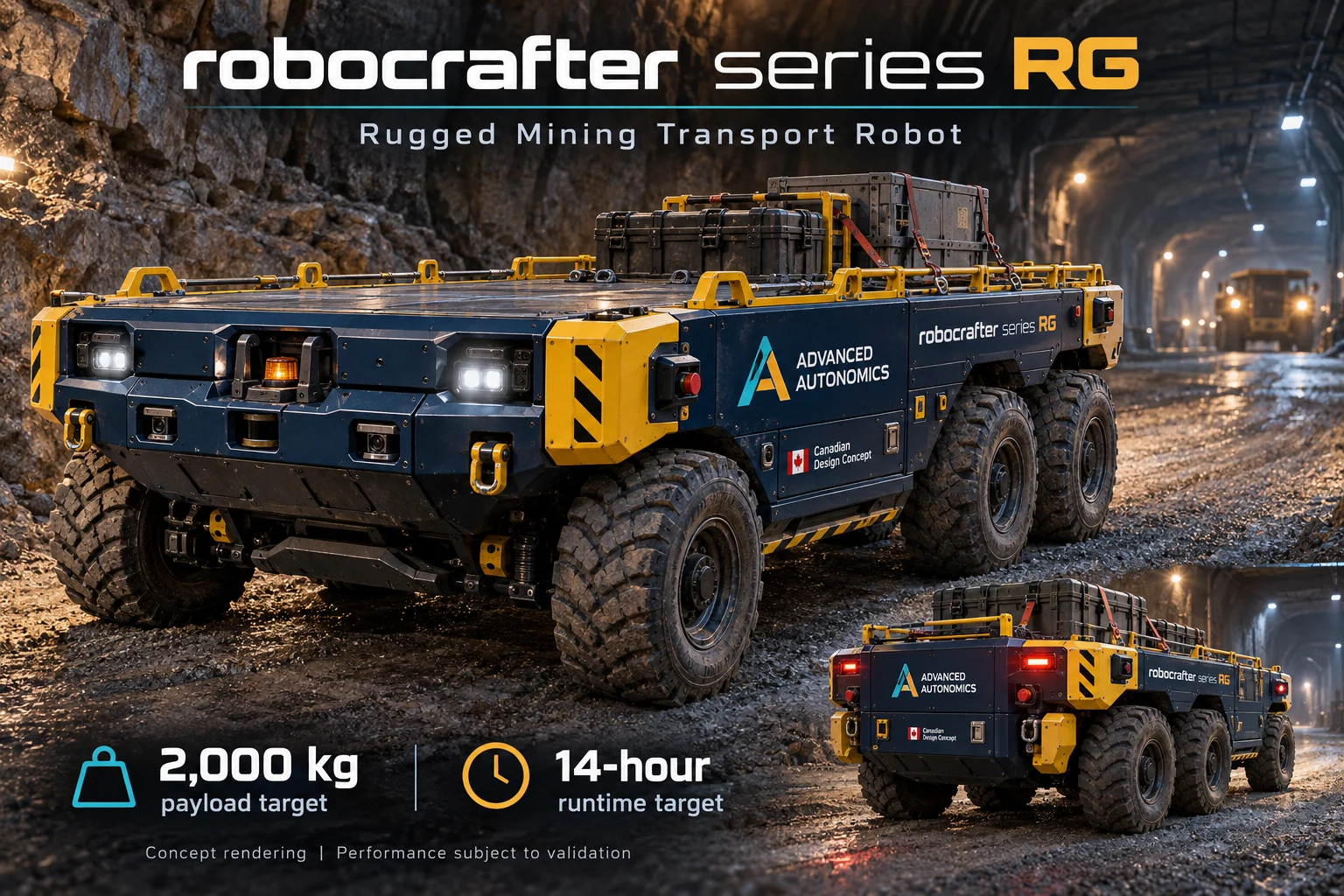 Robocrafter RG rugged mining robot
